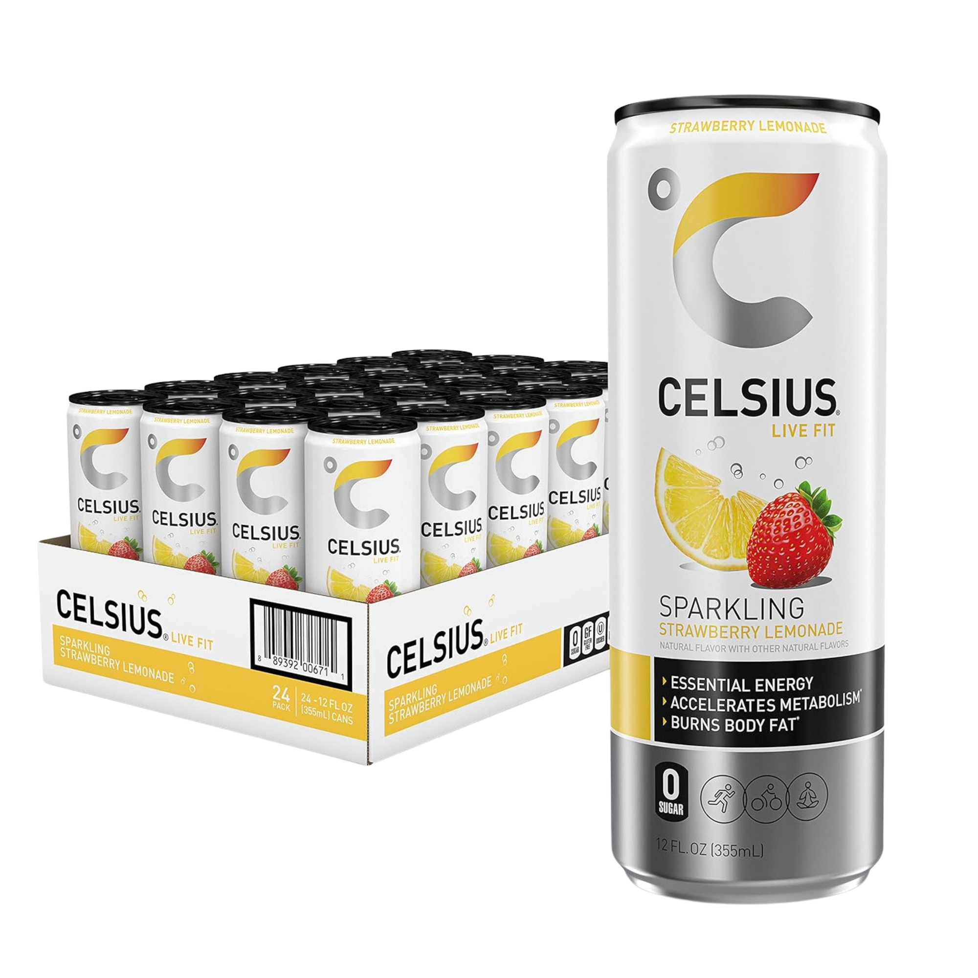 CELSIUS Strawberry & Lemonade - 12 stk - Nammi.net