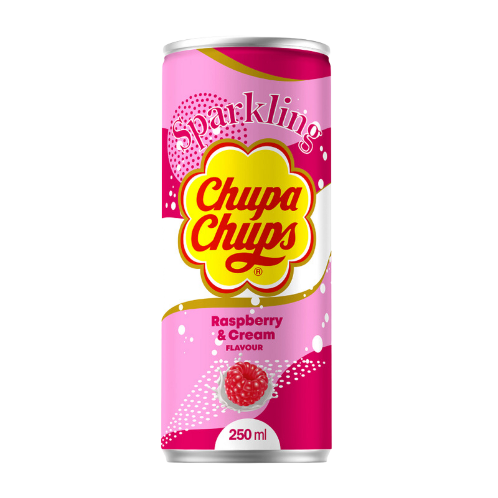 Chupa Chups Raspberry &amp; Cream Can 250ml - Nammi.net