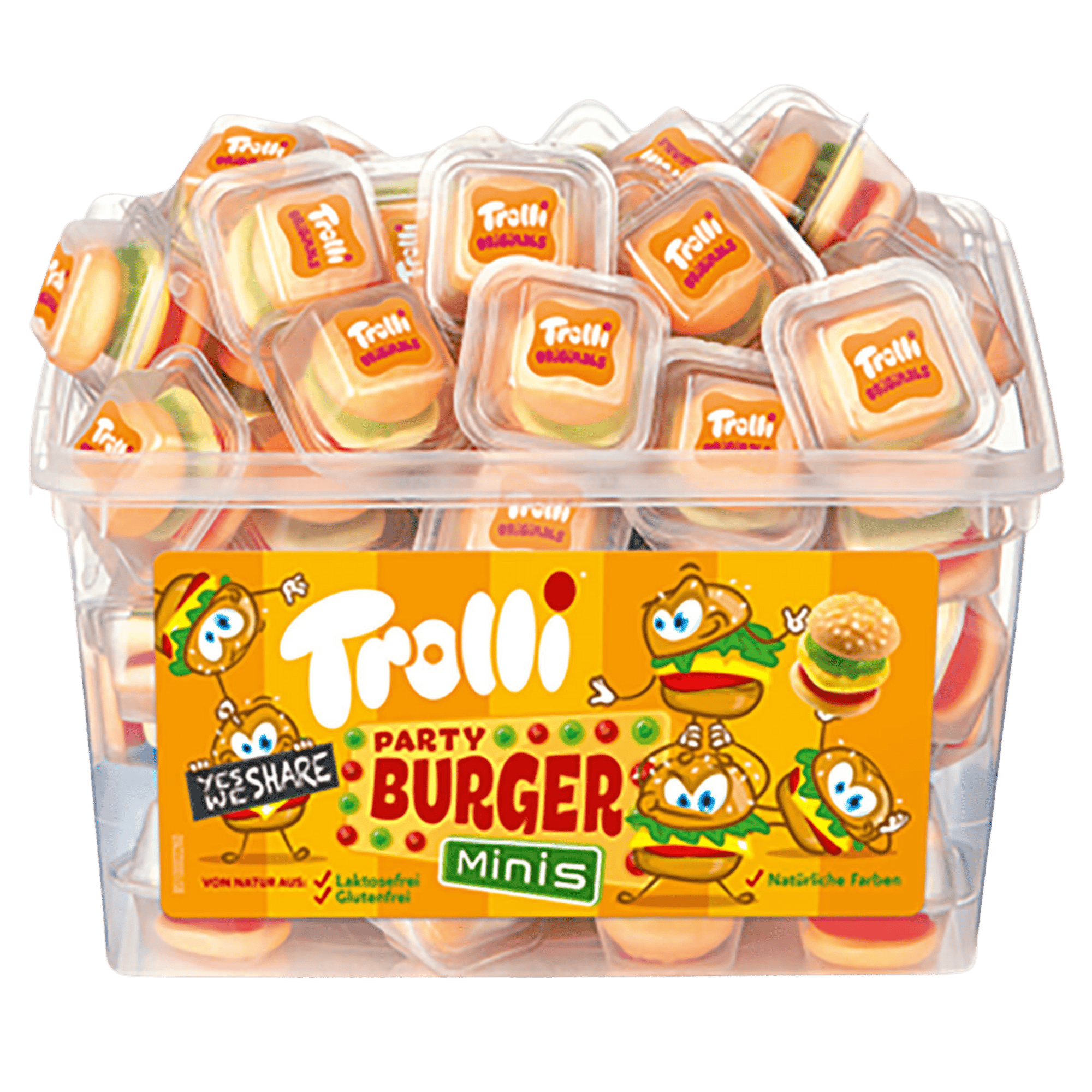 Trolli Party Burger Mini Sweets - 60 stk - Nammi.net