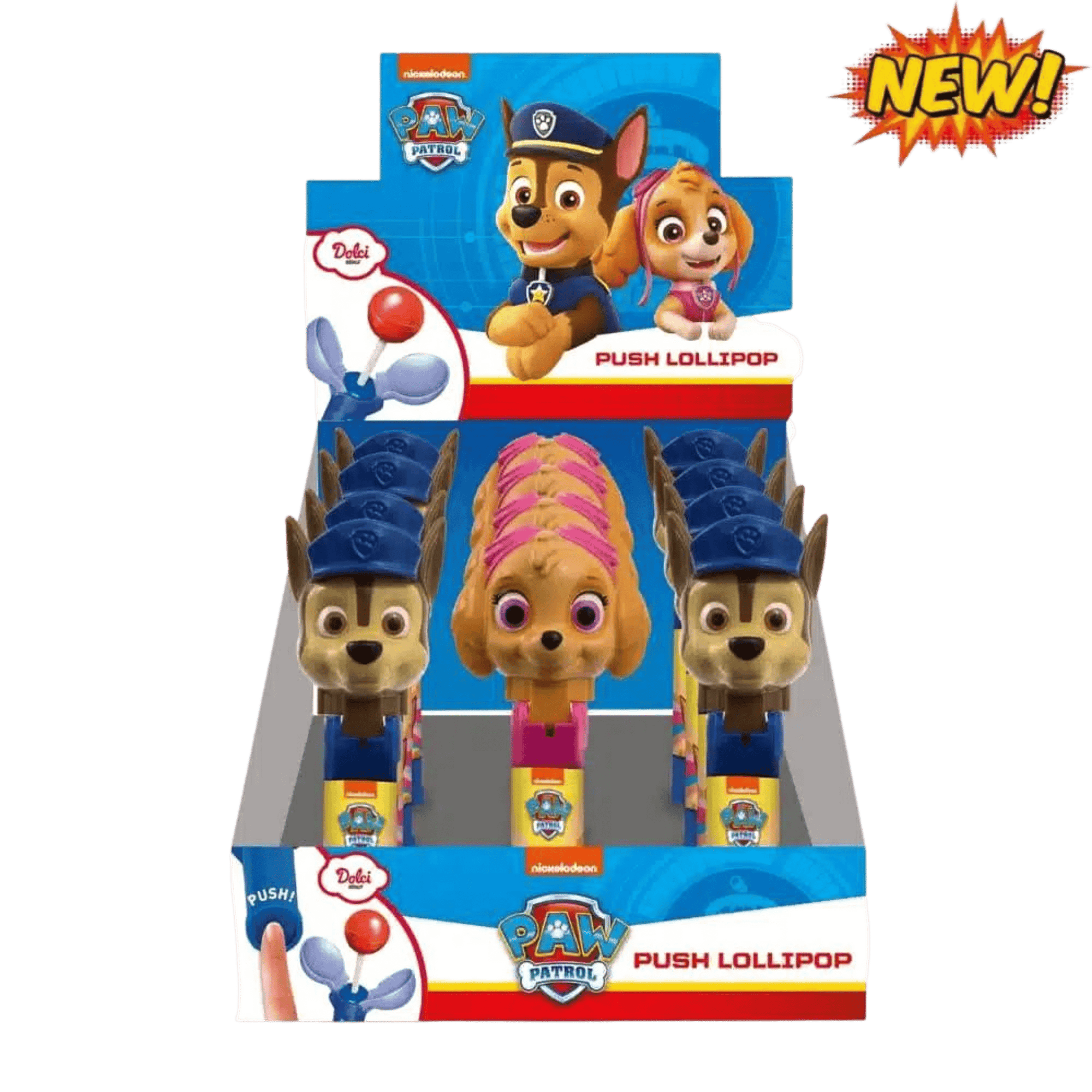 Paw Patrol Push Lolly - 24 stk - Nammi.net