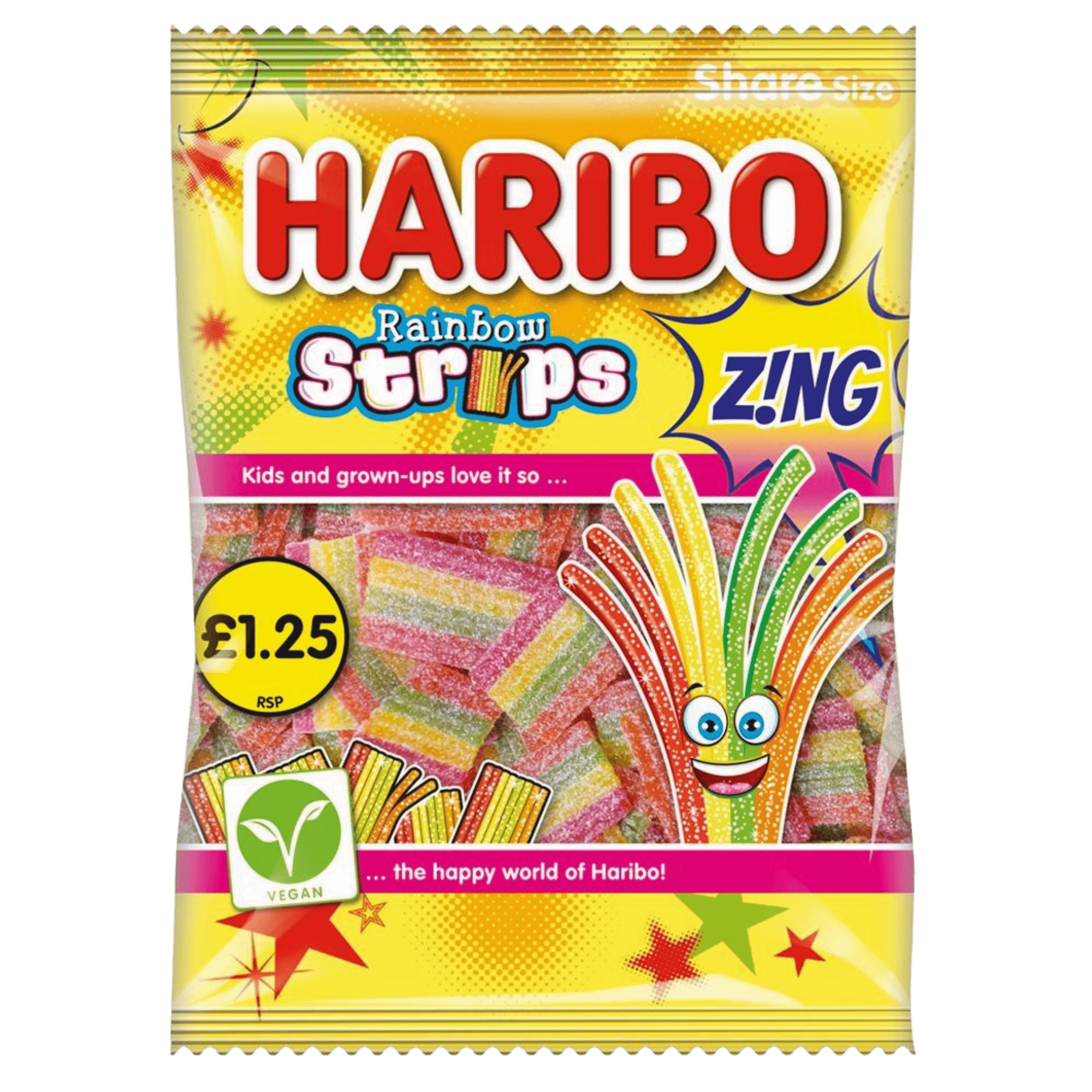 Haribo Rainbow Strips Z!NG 130g - Nammi.net