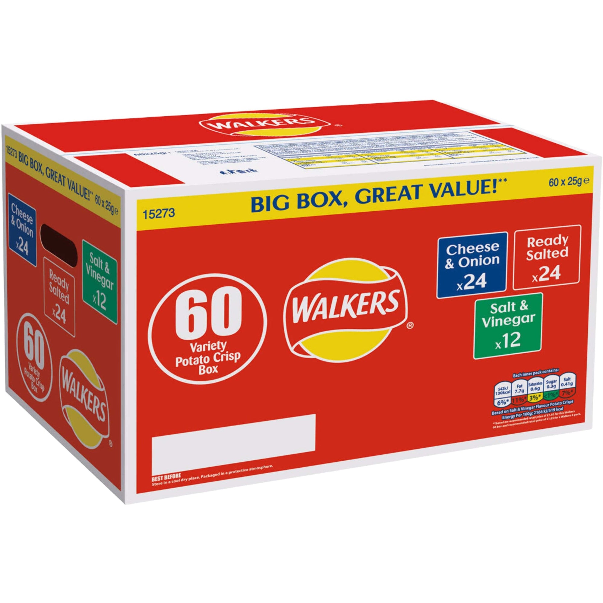 Walkers Crisps Variety Box, 60 x 25g - Nammi.net