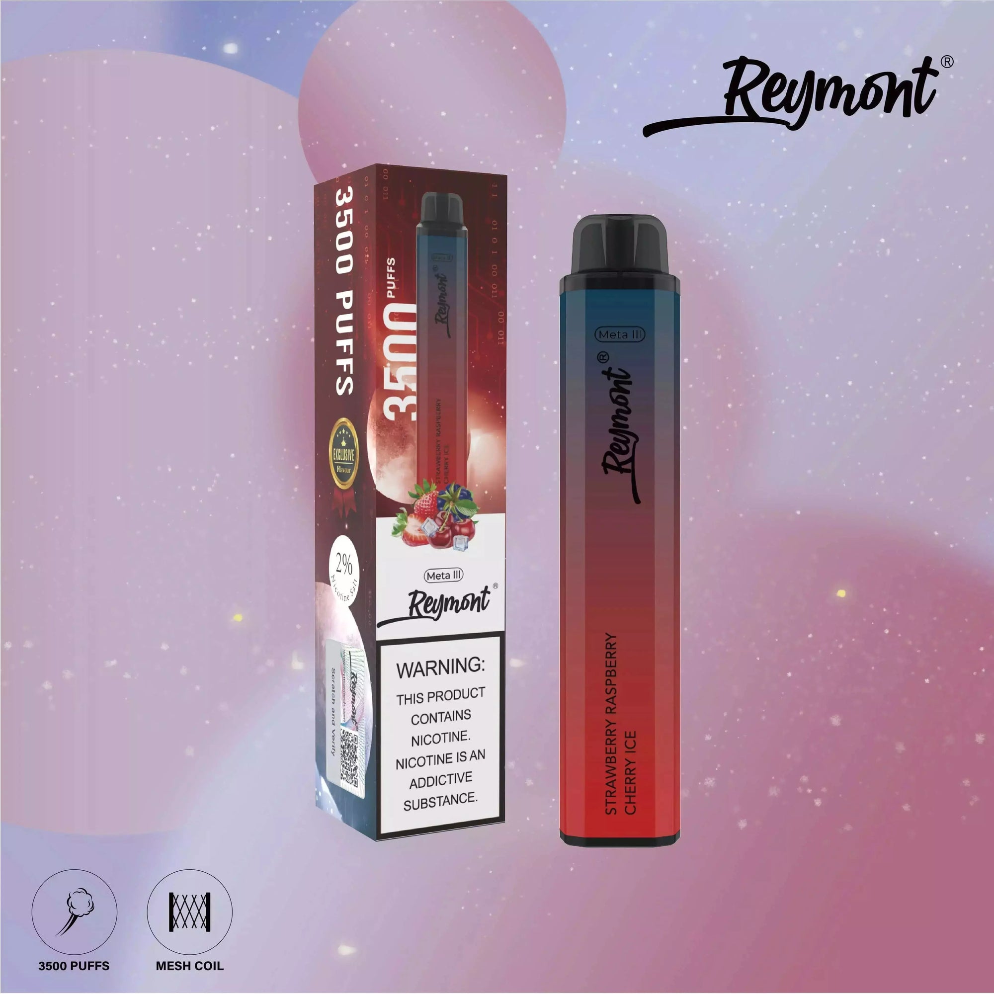 Reymont Meta III - Strawberry Raspberry Cherry Ice - Nammi.net